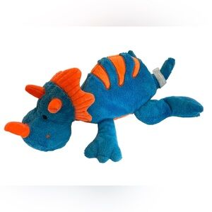 Animal Alley Stegosaurus Triceratops Dinosaur 16” Blue Orange Plush 2009 HTF